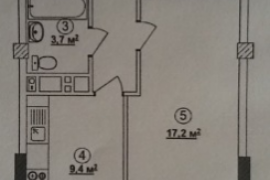 Купить квартиру в Симферополе.1-но к.квартира 46.1 м кв. в новостройке,ул.Севастопольская.