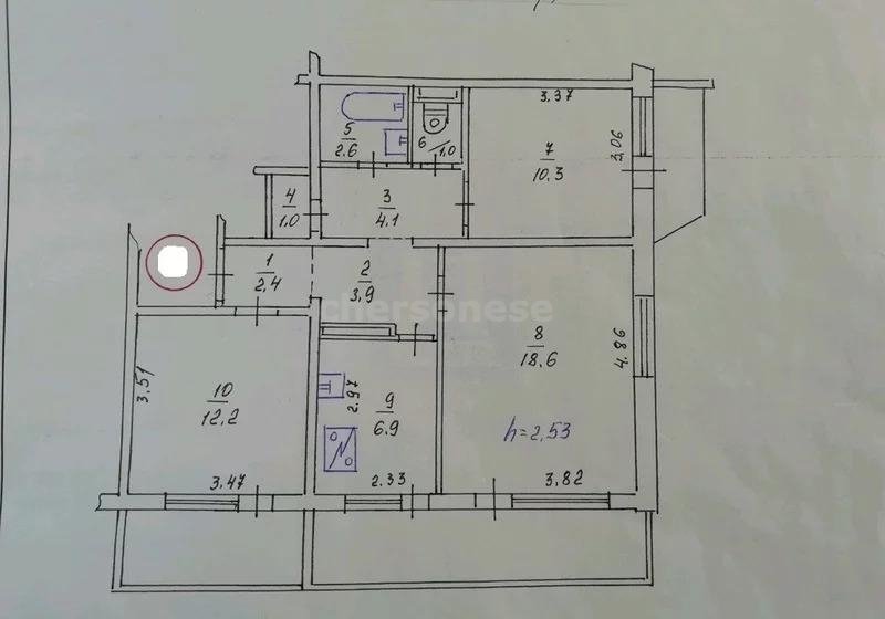 Продажа 3-комнатной квартиры, Севастополь, Богданова улица,  д.10А